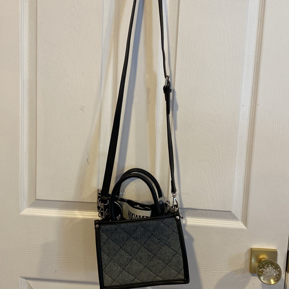 BNWT Steve Madden Bniko-D Denim Satchel Bag - Picture 8 of 8